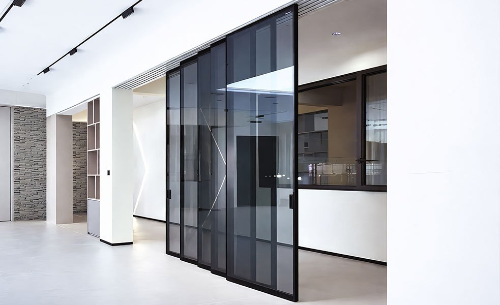 Aluminium Slim Telescopic Sliding Door